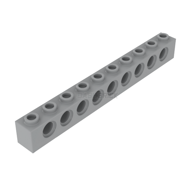 LEGO Technic, Brick 1 x 10 with Holes, Light Grey [2730] 4211374