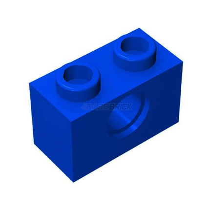 LEGO Technic, Brick 1 x 2 with Hole, Blue [3700] 370023