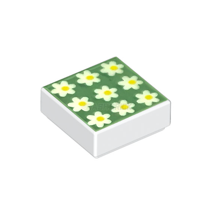 LEGO Minifigure Accessory - Flower, Daisy Pattern (1 x 1 Tile) [3070b]