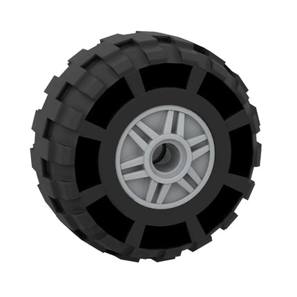 LEGO Wheel 18mm D. x 14mm, Monster Truck Black Tire 37 x 18R, Light Grey [55981 + 56891] 6359828 4506553