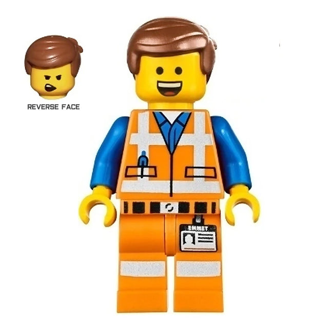 LEGO Minifigure - Emmet - Wide Smile with Teeth and Tongue [The LEGO Movie]