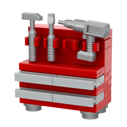 LEGO "Garage Tool Chest" - Tool Storage Draws, Auto Workbench [MiniMOC]