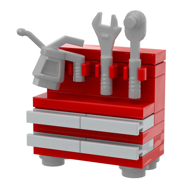 LEGO "Garage Tool Chest" - Tool Storage Draws, Auto Workbench [MiniMOC]