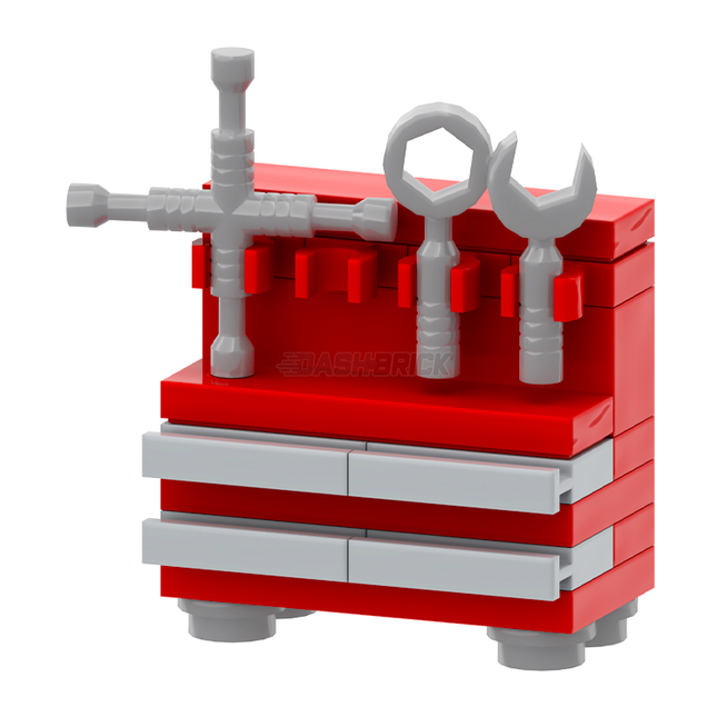 LEGO "Garage Tool Chest" - Tool Storage Draws, Auto Workbench [MiniMOC]