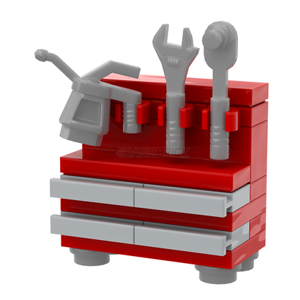 LEGO "Garage Tool Chest" - Tool Storage Draws, Auto Workbench [MiniMOC]