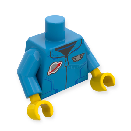 LEGO Minifigure Part - Jacket with Collar and Zipper, Classic Space Logo [973pb4627c01] 6389899