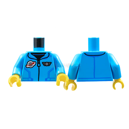 LEGO Minifigure Part - Jacket with Collar and Zipper, Classic Space Logo [973pb4627c01] 6389899