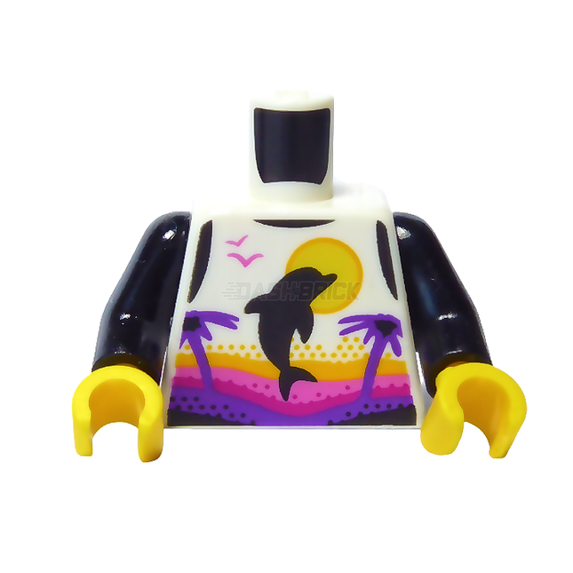 LEGO Minifigure Torso - Wetsuit with Yellow Sun, Black Dolphin [973pb4133c01] 6327751