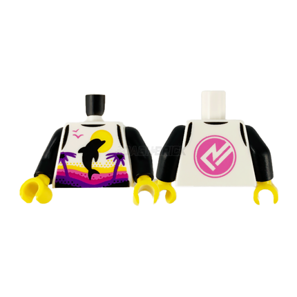 LEGO Minifigure Torso - Wetsuit with Yellow Sun, Black Dolphin [973pb4133c01] 6327751