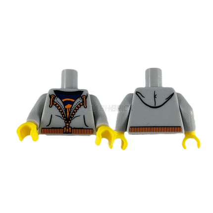 LEGO Minifigure Part - Torso Jacket Hoodie, Zipper, Dark Blue T-Shirt [973pb0843c01] 4618407