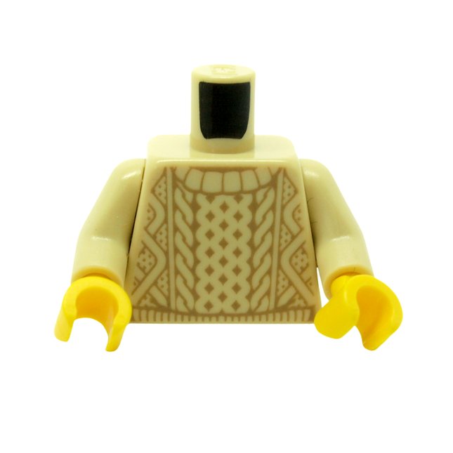 LEGO Minifigure Part - Torso Knit Sweater, Tan [973pb2834c01] 6205345