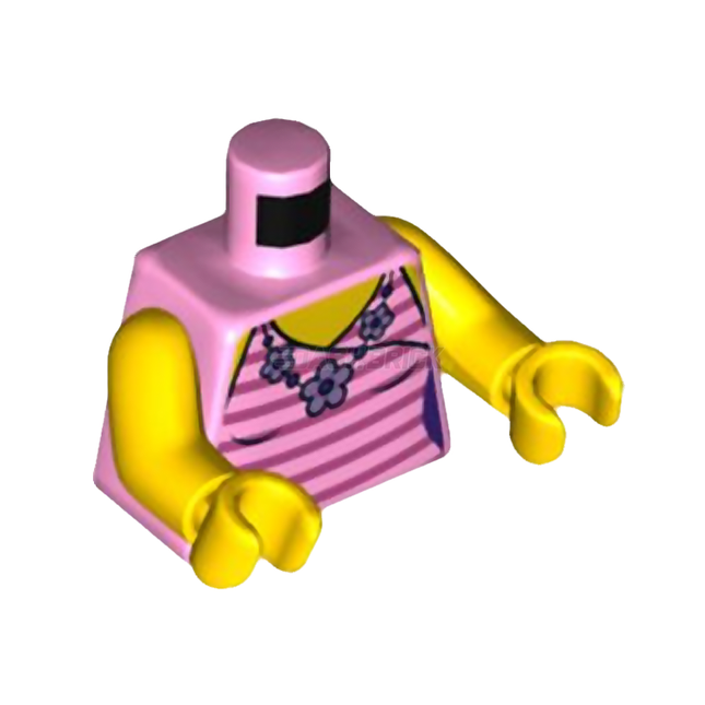 LEGO Minifigure Part - Torso Female Top, Stripes, Flower Necklace [973pb1978c01] 6107399
