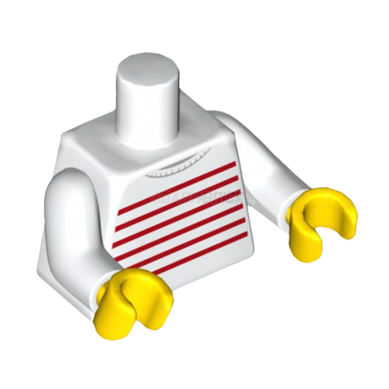LEGO Minifigure Part - Torso Sweater, Stripes Pattern, White [973pb3541c01] 6270405