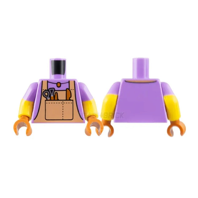 LEGO Minifigure Part - Torso Overalls, Necklace, Tools, Medium Lavender [973pb4975c01] 6422903