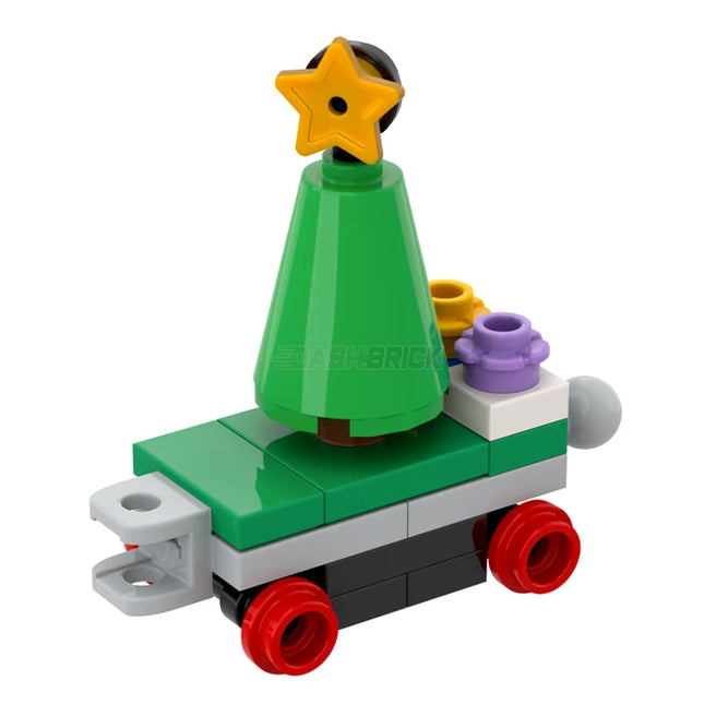 LEGO "Dashbrick Express" #3 Christmas Tree Carriage - Christmas Themed Train [MiniMOC]
