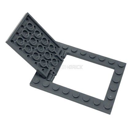 LEGO Plate, Modified 6 x 8 Trap Door/Hinge, Dark Grey [92107/92099]