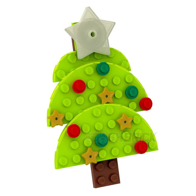 LEGO Christmas Tree Decoration - Glowing Christmas Tree (Glow in the Dark) [MiniMOC]