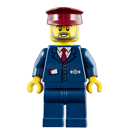 LEGO Minifigure - Train Conductor Guy, Rail Driver [CITY]
