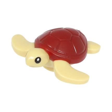 LEGO Minifigure Animal - Sea Turtle, Dark Red Shell Pattern [67040pb02]