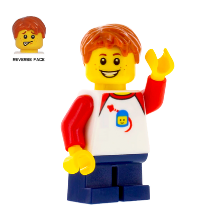 LEGO Minifigure - Boy with Classic Space Shirt, Dark Blue Legs [CITY]