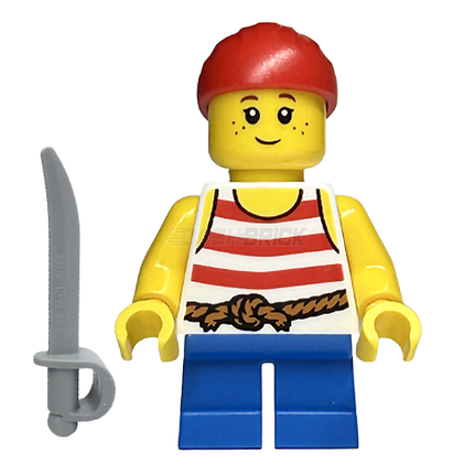 LEGO Minifigure - Child, Girl, Pirate Costume, Red Bandana [twn463]