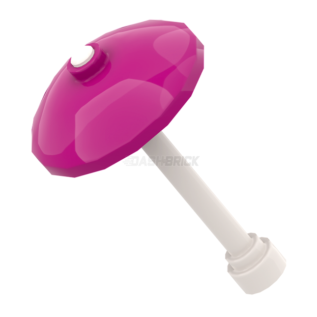 LEGO Minifigure Accessory - Umbrella, 3 x 3 Dish, Magenta [3960 & 3957]