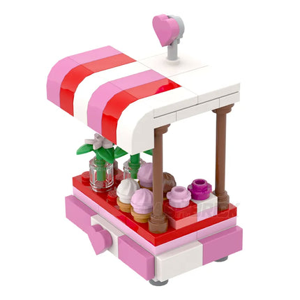 LEGO "Be My Valentine Stall" - Market Kiosk, Flower, Sweets, Presents [MiniMOC]