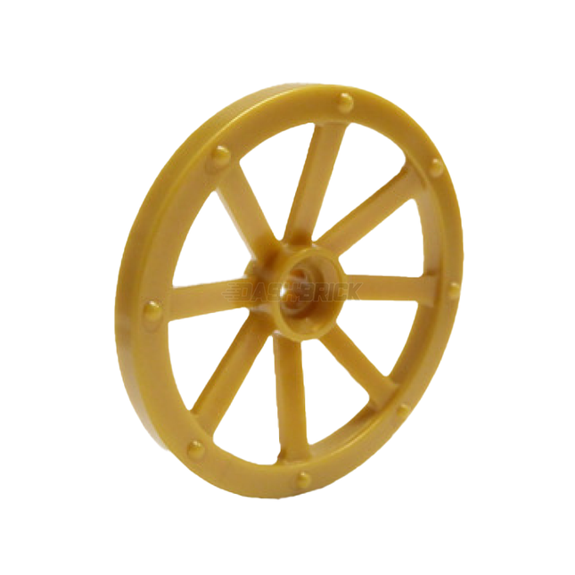 LEGO Wheel Wagon Large 33mm D., Hole Notched, Pearl Gold [4489b] 6093573