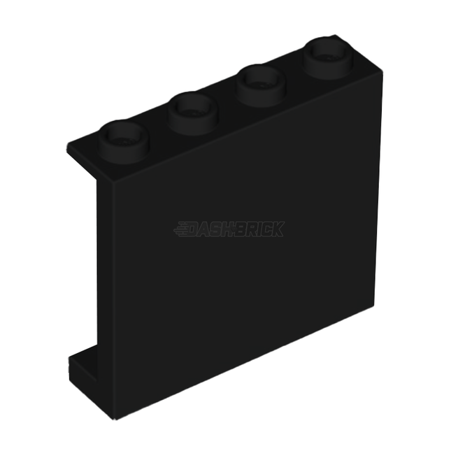 LEGO Panel 1 x 4 x 3, Side Supports, Hollow Studs, Black [60581]