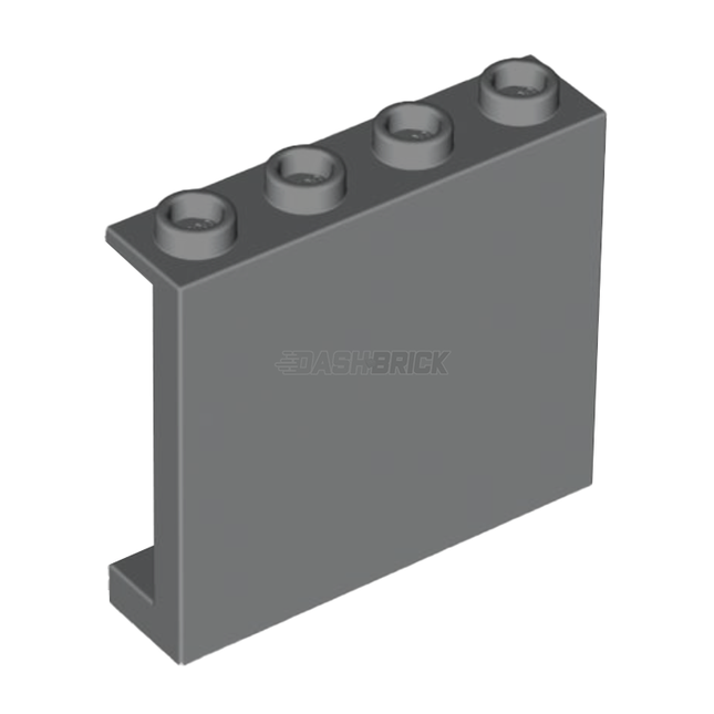 LEGO Panel 1 x 4 x 3, Side Supports, Hollow Studs, Dark Grey [60581]