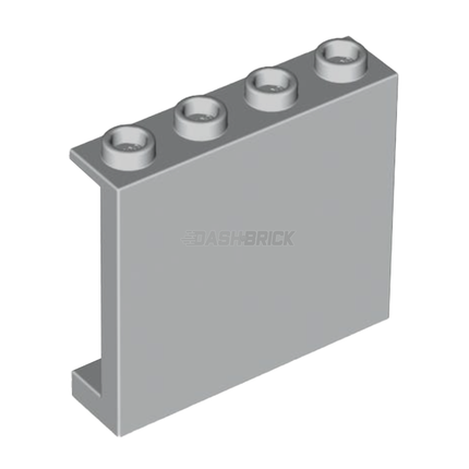 LEGO Panel 1 x 4 x 3, Side Supports, Hollow Studs, Light Grey [60581]