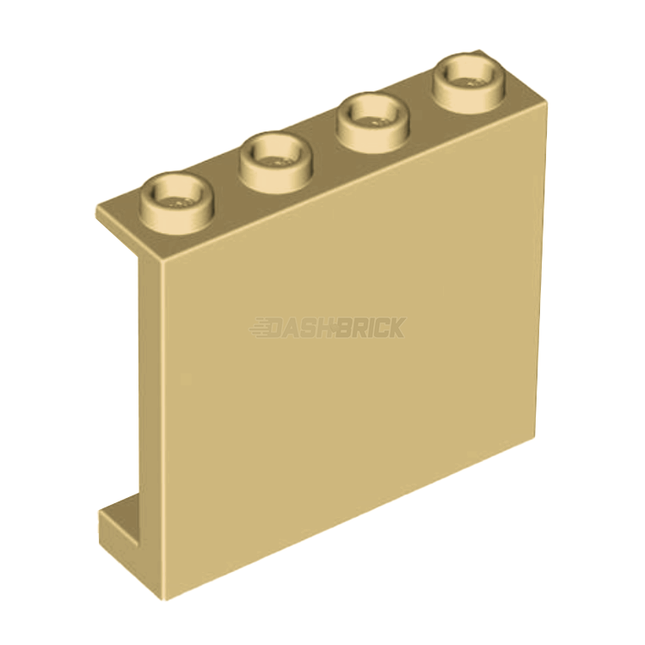 LEGO Panel 1 x 4 x 3, Side Supports, Hollow Studs, Tan [60581]