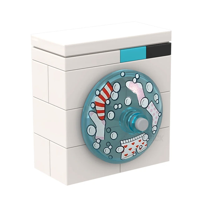 LEGO "Washing Machine Large" - Laundry Being Washed [MiniMOC]