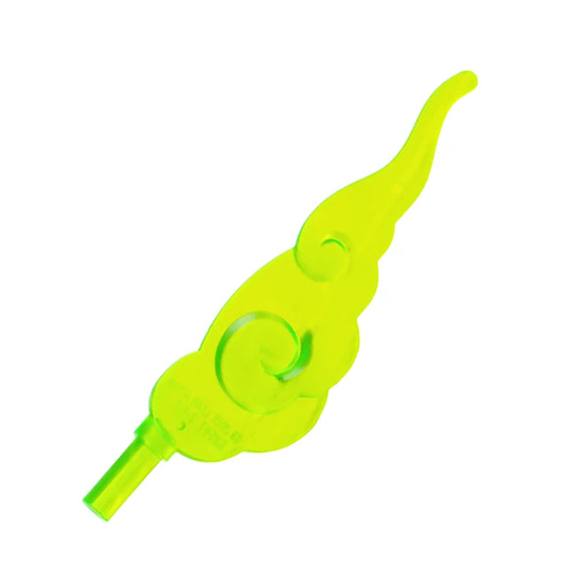 LEGO Minifigure Accessory - Wave Rounded Straight Swirls with Bar End (Cloud / Wind Gusts), Trans-Bright Green [68547] 6351708