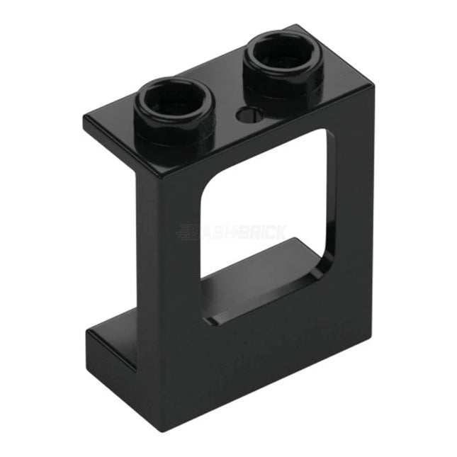 LEGO Window 1 x 2 x 2 Plane, Single Hole Top, Bottom for Glass, Black [60032] 4539128