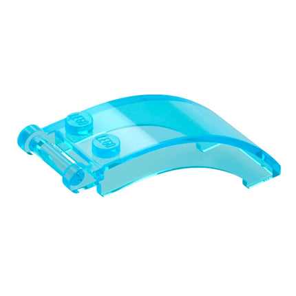 LEGO Windscreen 6 x 2 x 2 with Bar Handle, Trans-Light Blue [92474] 6514176