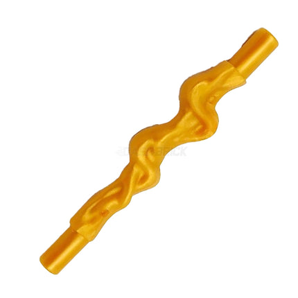 LEGO Minifigure Accessory - Weapon Web Effect, Long and Narrow with Bar Ends, Spider-Man, Pearl Gold [36083a]