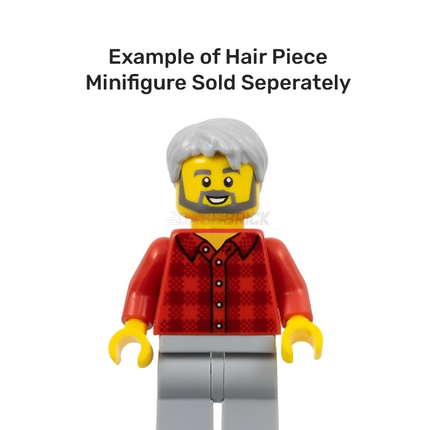 LEGO Minifigure Part - Hair Short Tousled with Side Part, Light Grey [62810] 6075237
