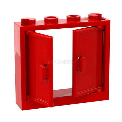 LEGO Window with 2 x Opening Doors, Red [60594 / 95270]