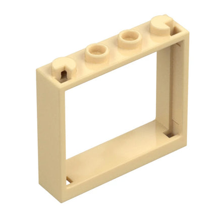 LEGO Window Frame 1 x 4 x 3, Without Shutter Tabs, Tan [60594] 4578109