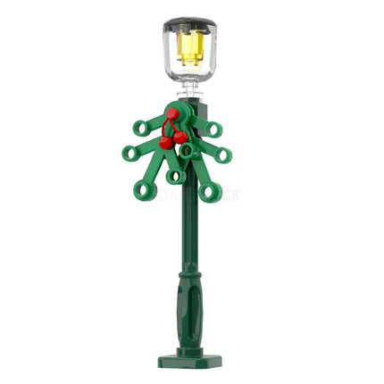 LEGO "Christmas Lamp Post" - Dark Green, Inclosed Light [MiniMOC]