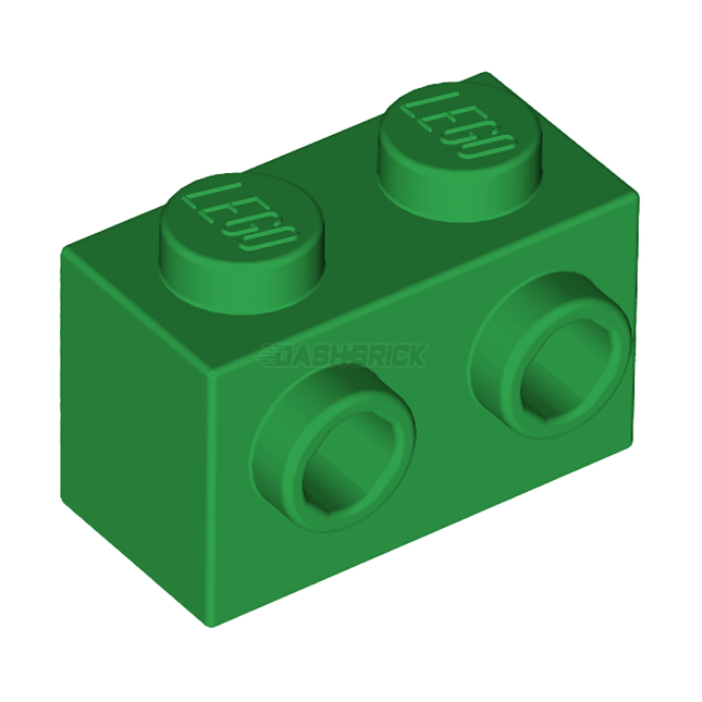 LEGO Brick, Modified 1 x 2 with Studs on One Side, Green [11211]