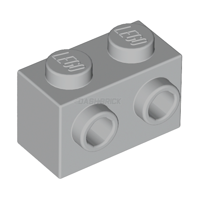 LEGO Brick, Modified 1 x 2 with Studs on One Side, Light Grey [11211]