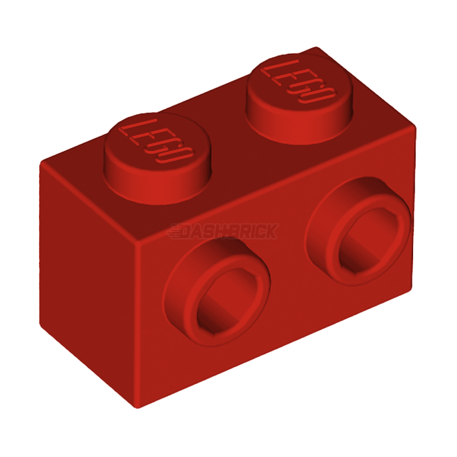 LEGO Brick, Modified 1 x 2 with Studs on One Side, Red [11211]