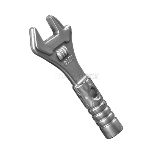 LEGO Minifigure Accessory - Tool, Adjustable Wrench, Flat Silver [11402f]