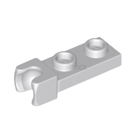 LEGO Plate, Modified 1 x 2 with Small Tow Ball Socket on End, Light Grey [14418] 6414556