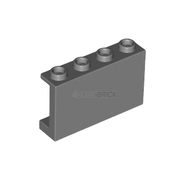 LEGO Wall/Panel 1 x 4 x 2, Side Supports, Hollow Studs, Dark Grey [14718] 6211916