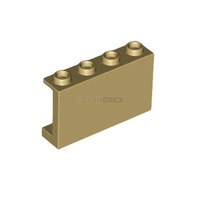 LEGO Wall/Panel 1 x 4 x 2, Side Supports, Hollow Studs, Tan [14718] 6195544