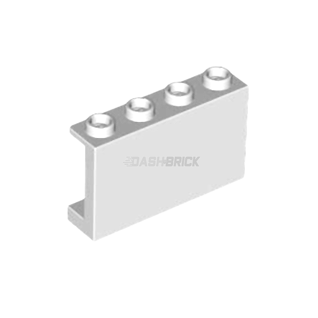 LEGO Wall/Panel 1 x 4 x 2, Side Supports, Hollow Studs, White [14718] 6079140
