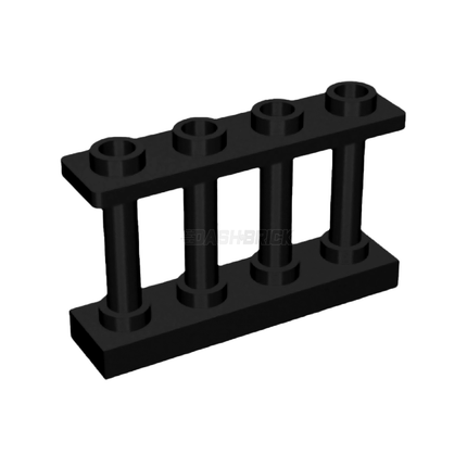 LEGO Fence 1 x 4 x 2 Spindled with 4 Studs, Black [15332] 6066113